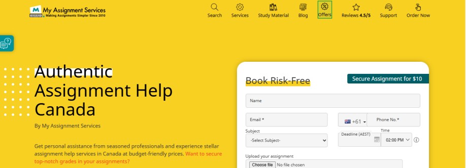 My Assignment Services CA Cover Image